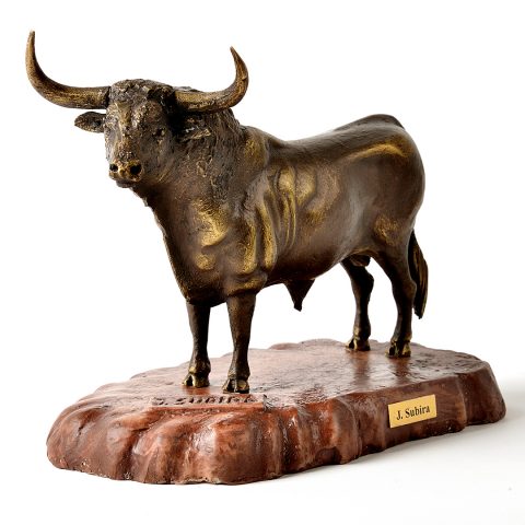 Toro en estampa de Bronce